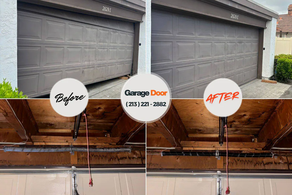 Before and after: garage door company Toledo, IA